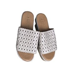 Carmela Woven Platform Wedge Sandal Spain size 40 US 9 Minimalist Preppy